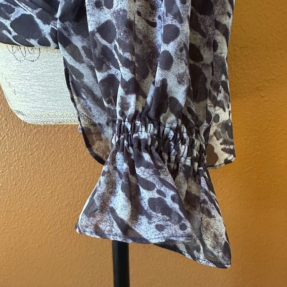All Saints “Penny Ambient” Animal Print Chiffon Blouse Medium New Without Tags! - Picture 11 of 15
